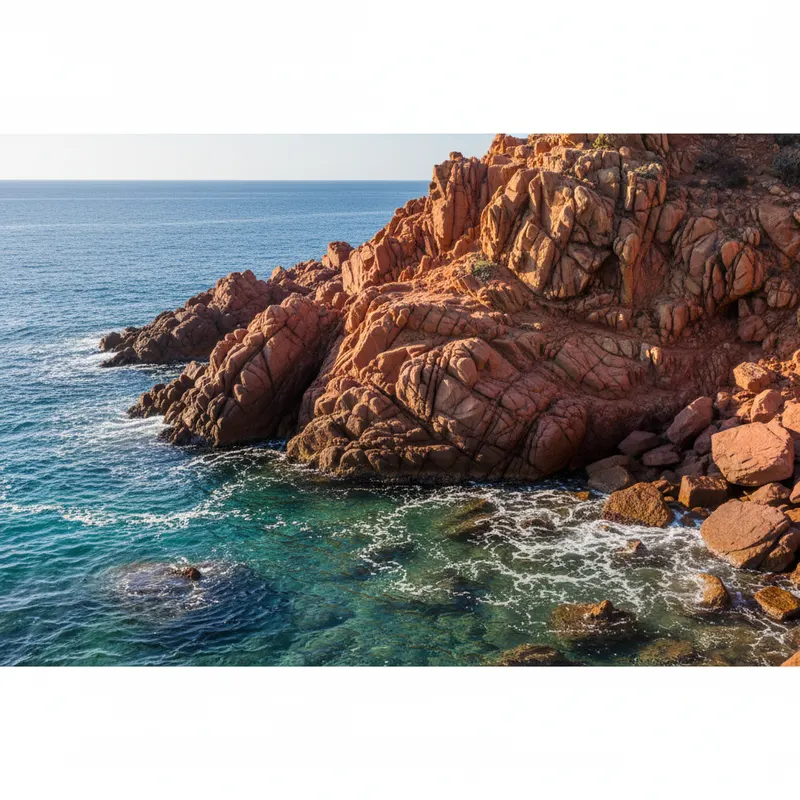 calanques esterel plages roches rouges