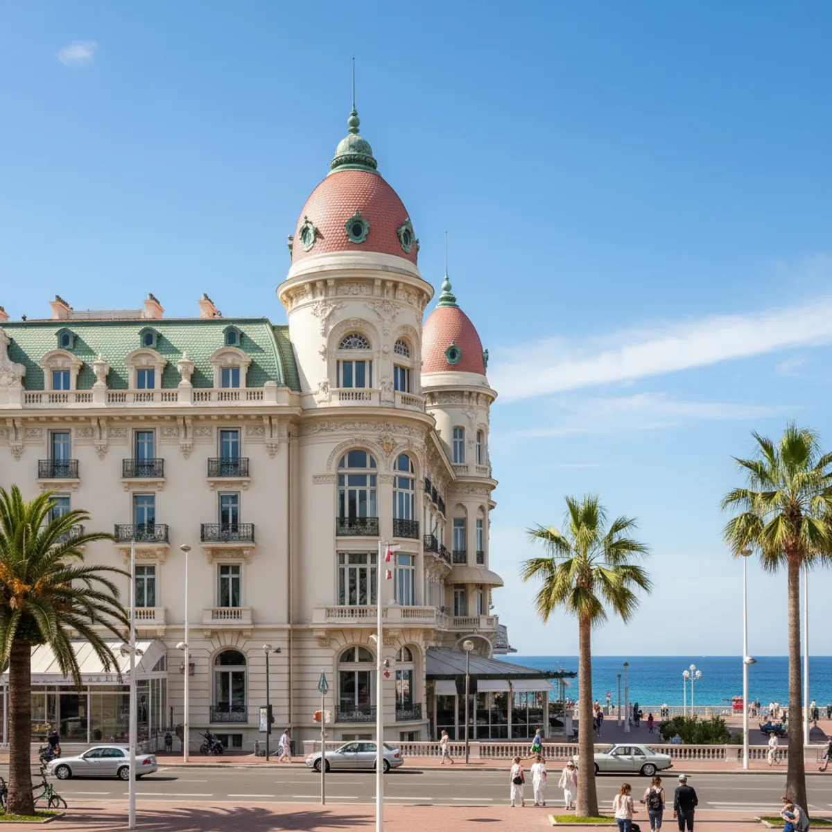 Hôtel palace Nice Promenade des Anglais vue mer Méditerranée luxe