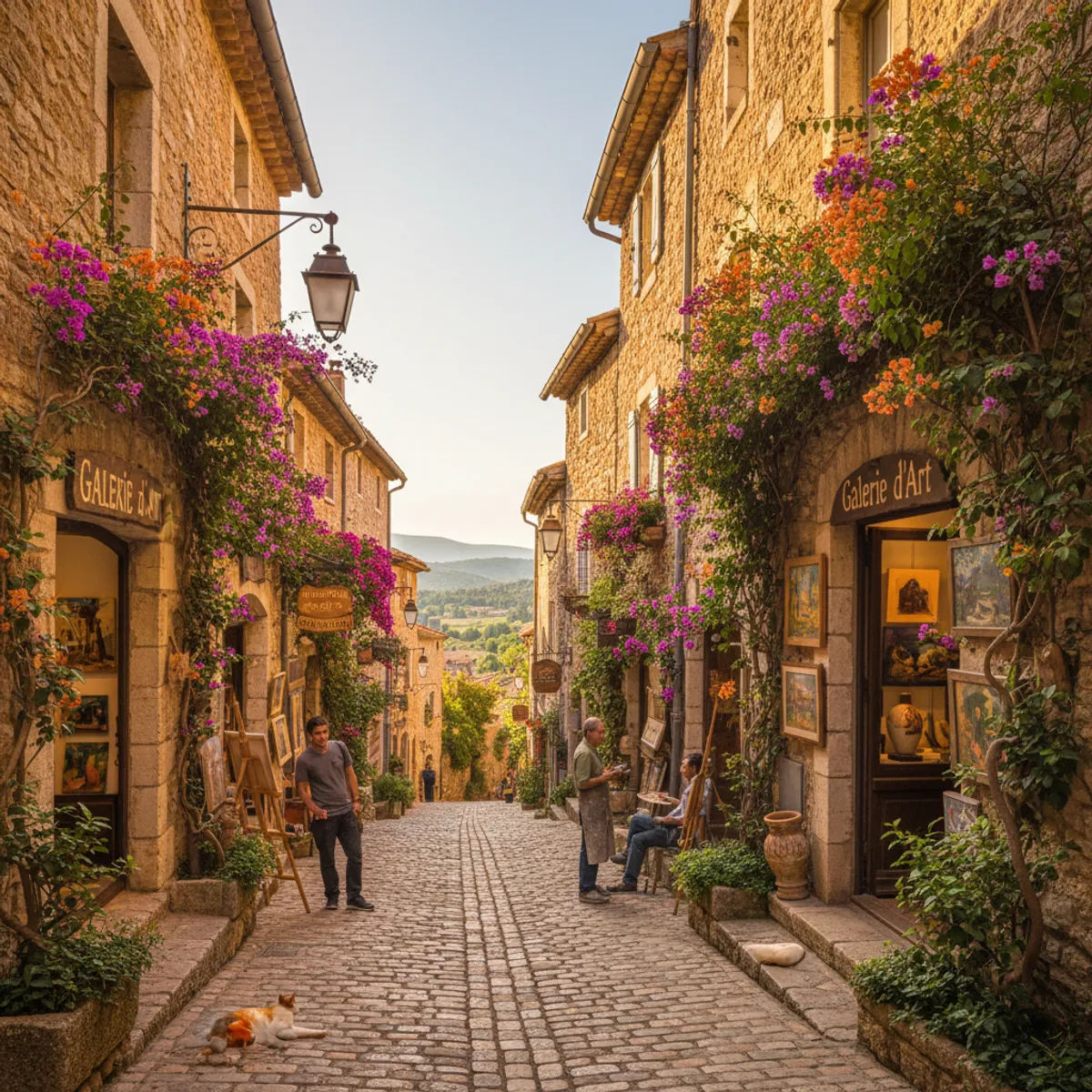 Village médiéval de Saint-Paul-de-Vence remparts et ruelles Côte d'Azur