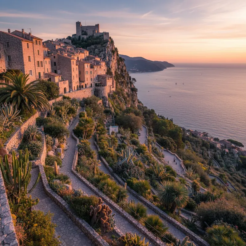village eze jardin exotique panorama vue