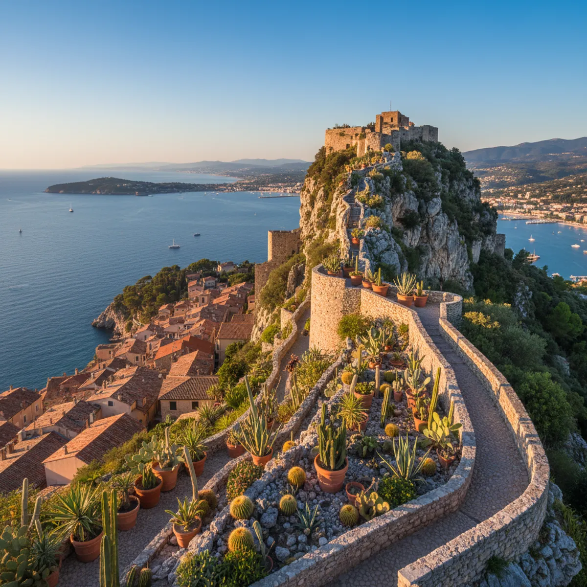Village perché d'Èze Côte d'Azur ruelles médiévales et vue panoramique sur la Méditerranée
